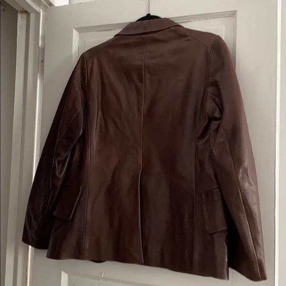 100% Authentic Miu Miu Brown Leather Jacket - Picture 2 of 4